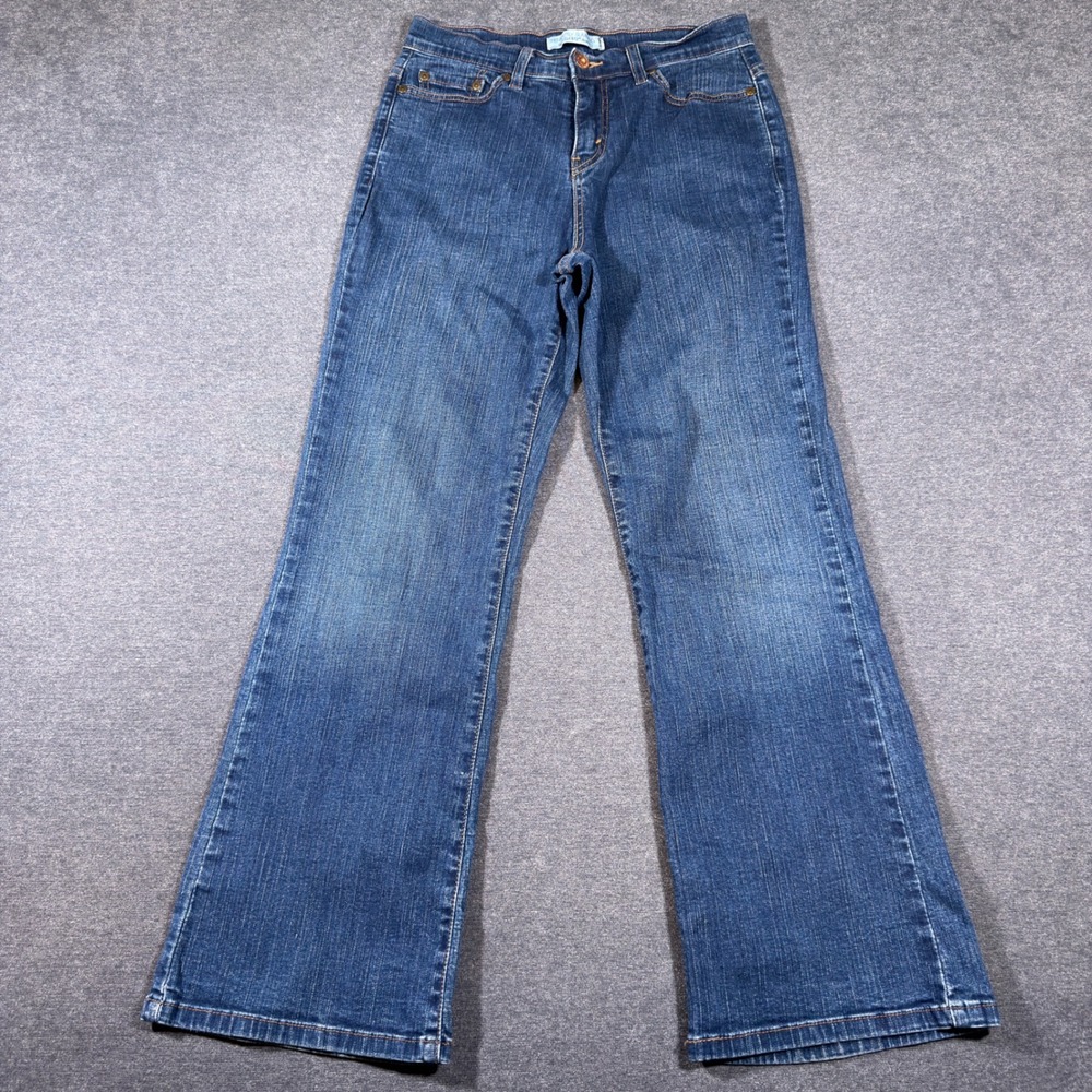 Levi's Jeans Women 8 Short Blue Perfectly Slimming 512 Boot Cut Denim Stretch
